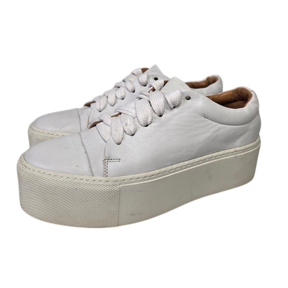 Acne Studios Women's Size 39 Drihanna White Leather Platform Sneakers Made Italy